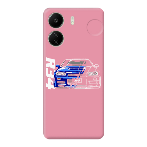 Xiaomi Redmi 13C Blue R34 Pink Colored Silicone TPU Θήκη