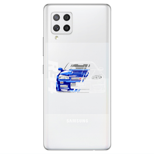 Samsung A42 5G Blue R34 Transparent Silicone TPU Θήκη