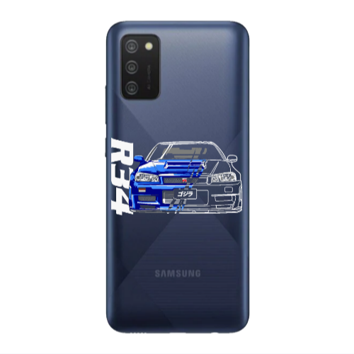 Samsung A02s Blue R34 Transparent Silicone TPU Θήκη