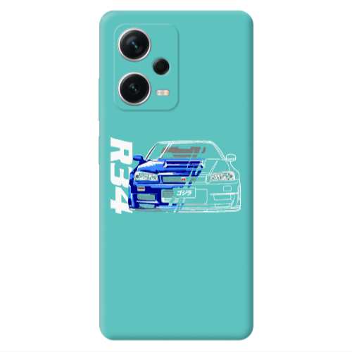 Xiaomi Poco X5 Blue R34 Turquoise Colored Silicone TPU Θήκη