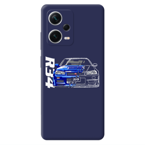 Xiaomi Poco X5 Blue R34 Dark blue Colored Silicone TPU Θήκη