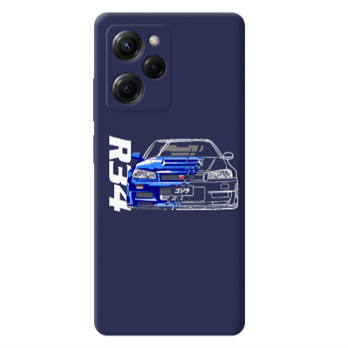 Xiaomi Poco X5 Pro Blue R34 Dark blue Colored Silicone TPU Θήκη