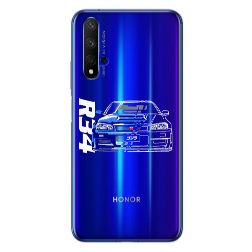 Huawei Nova 5 T Blue R34 Transparent Silicone TPU Θήκη