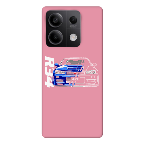 Xiaomi Redmi Note 13 5G Blue R34 Pink Colored Silicone TPU Θήκη