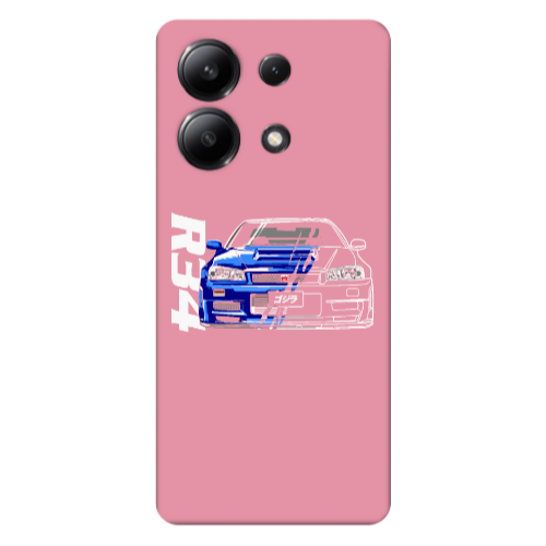Xiaomi Redmi Note 13 4G Blue R34 Pink Colored Silicone TPU Θήκη