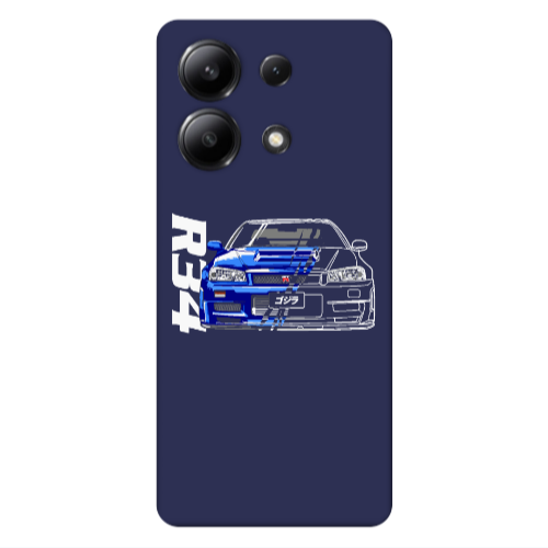 Xiaomi Redmi Note 13 4G Blue R34 Dark blue Colored Silicone TPU Θήκη