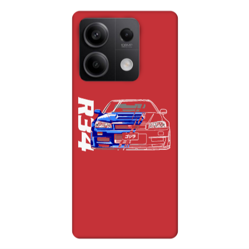 Xiaomi Redmi Note 13Pro 5G Blue R34 Red Colored Silicone TPU Θήκη