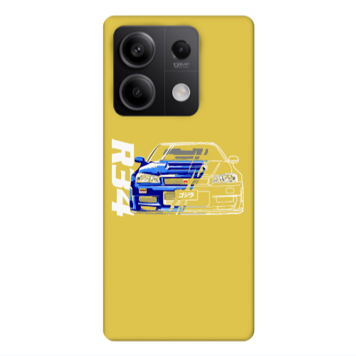 Xiaomi Redmi Note 13Pro 5G Blue R34 Yellow Colored Silicone TPU Θήκη