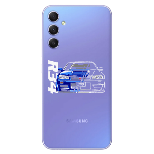 Samsung A25 Blue R34 Transparent Silicone TPU Θήκη