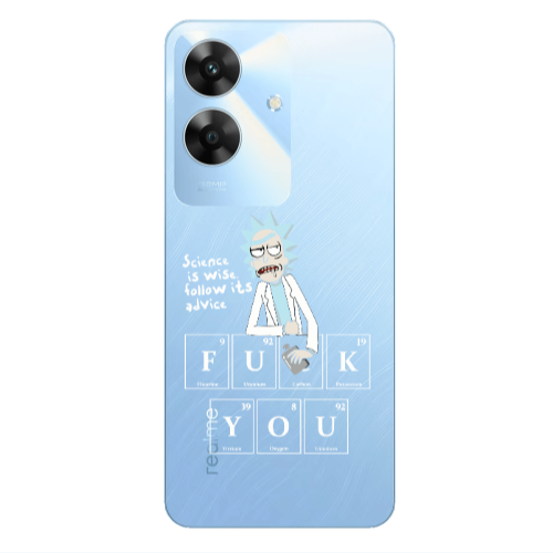 Realme Note 60 Rick Scince is wise Transparent Silicone TPU Θήκη