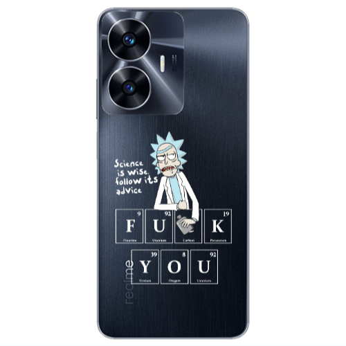 Realme Note 50 Rick Scince is wise Transparent Silicone TPU Θήκη