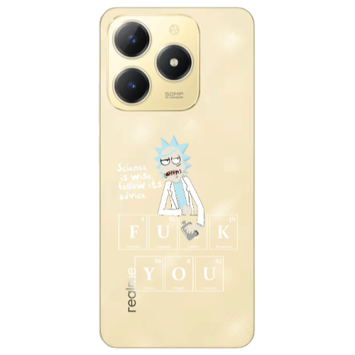 Realme C61 Rick Scince is wise Transparent Silicone TPU Θήκη