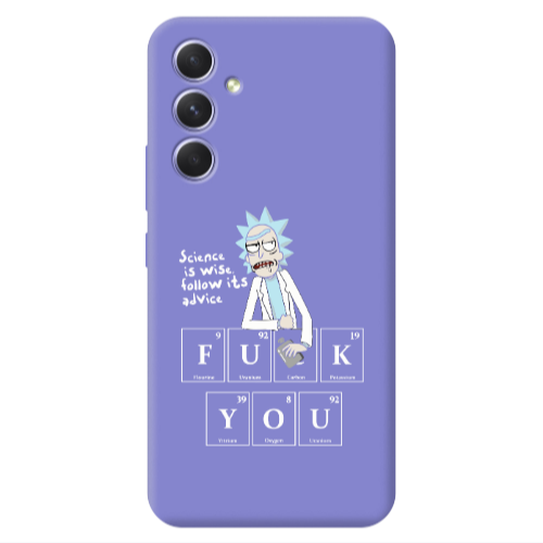 Samsung A36 Rick Scince is wise Purple Colored Silicone TPU Θήκη
