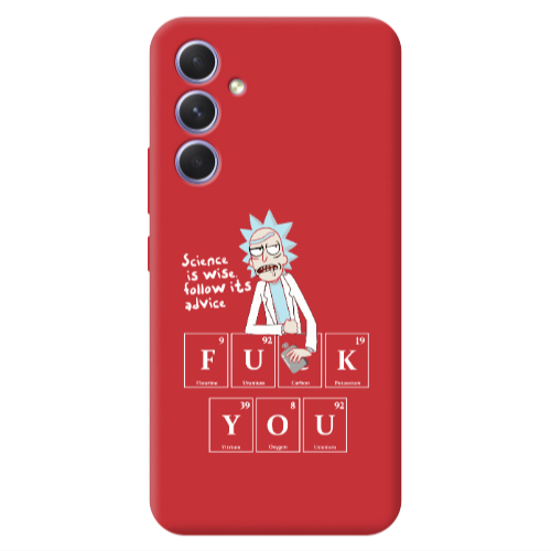 Samsung A36 Rick Scince is wise Red Colored Silicone TPU Θήκη