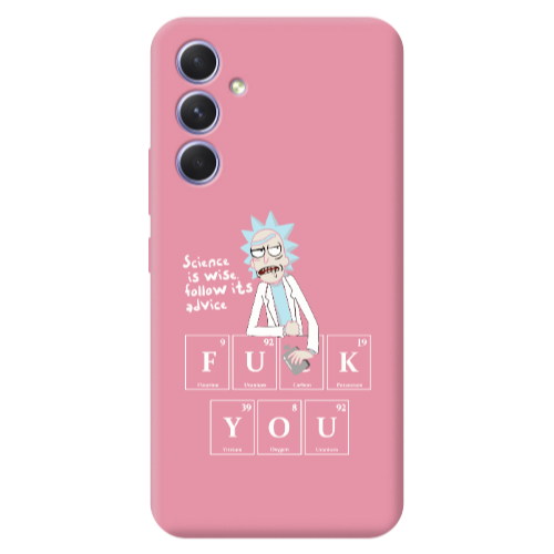 Samsung A56 Rick Scince is wise Pink Colored Silicone TPU Θήκη