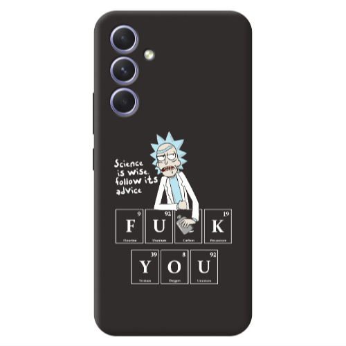 Samsung A56 Rick Scince is wise Black Colored Silicone TPU Θήκη