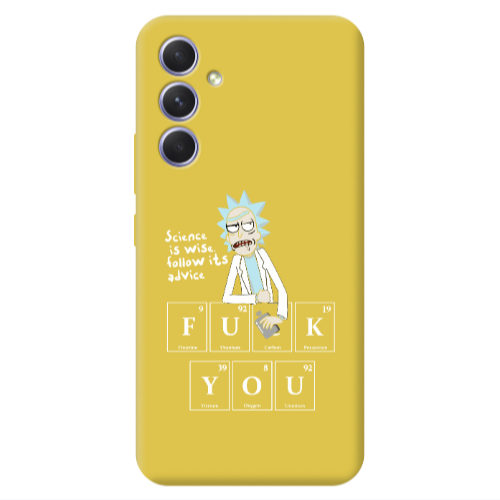 Samsung A56 Rick Scince is wise Yellow Colored Silicone TPU Θήκη