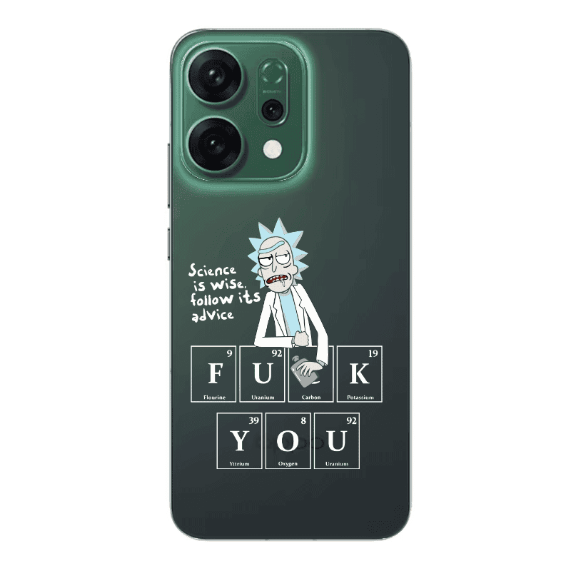 Oppo RENO 14 Rick Scince is wise Transparent Silicone TPU Θήκη