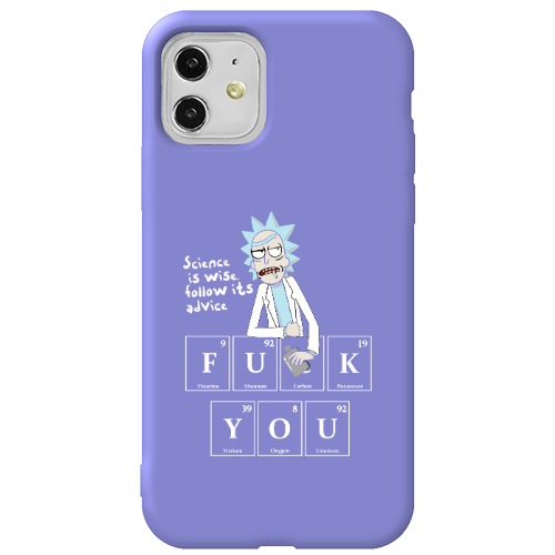 Apple iPhone 11  Rick Scince is wise Purple Colored Silicone TPU Θήκη