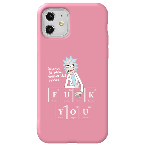 Apple iPhone 11  Rick Scince is wise Pink Colored Silicone TPU Θήκη