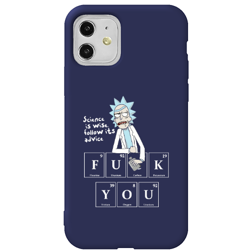 Apple iPhone 11  Rick Scince is wise Dark blue Colored Silicone TPU Θήκη