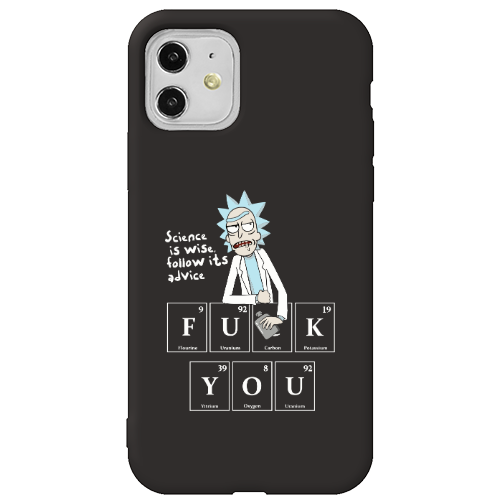 Apple iPhone 11  Rick Scince is wise Black Colored Silicone TPU Θήκη