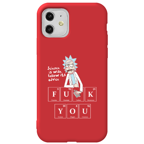 Apple iPhone 11  Rick Scince is wise Red Colored Silicone TPU Θήκη