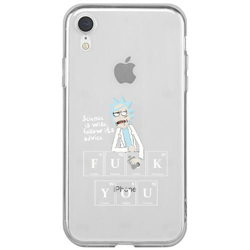 Apple iPhone Xr Rick Scince is wise Transparent Silicone TPU Θήκη