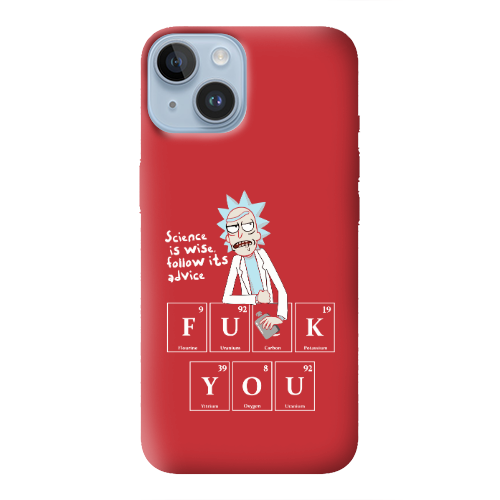 Apple iPhone 14 Plus Rick Scince is wise Red Colored Silicone TPU Θήκη
