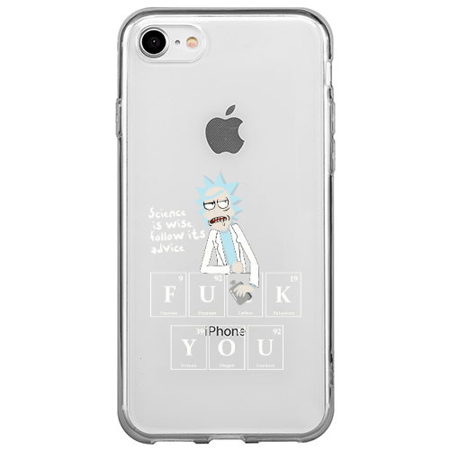 Apple iPhone 7 Rick Scince is wise Transparent Silicone TPU Θήκη