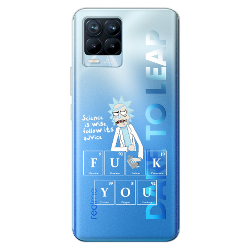 Realme 8 Pro Rick Scince is wise Transparent Silicone TPU Θήκη