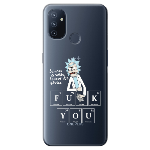 Oneplus Nord 100 Rick Scince is wise Transparent Silicone TPU Θήκη