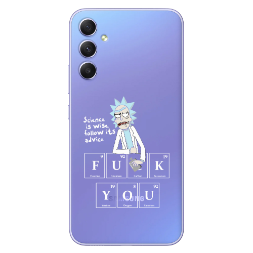 Samsung A34 Rick Scince is wise Transparent Silicone TPU Θήκη