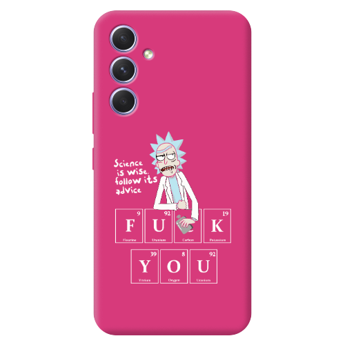 Samsung A54 Rick Scince is wise Fuchsia Colored Silicone TPU Θήκη
