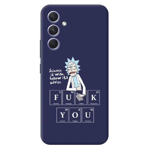 Samsung A54 Rick Scince is wise Dark blue Colored Silicone TPU Θήκη
