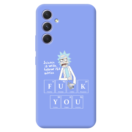 Samsung A54 Rick Scince is wise Light Purple Colored Silicone TPU Θήκη