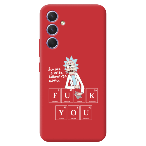 Samsung A54 Rick Scince is wise Red Colored Silicone TPU Θήκη