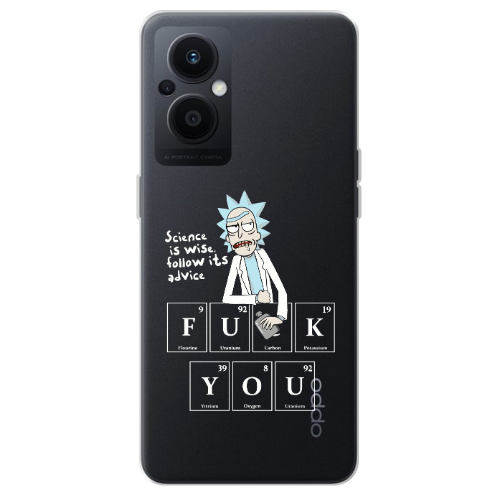 Oppo Reno 7 Lite Rick Scince is wise Transparent Silicone TPU Θήκη