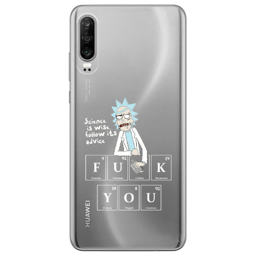Huawei P30 Rick Scince is wise Transparent Silicone TPU Θήκη