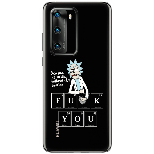 Huawei P40 Rick Scince is wise Transparent Silicone TPU Θήκη