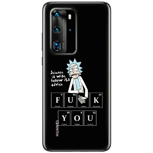 Huawei P40 Pro Rick Scince is wise Transparent Silicone TPU Θήκη