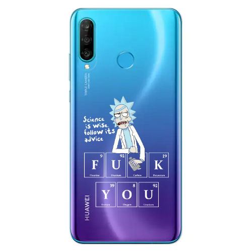 Huawei P30 Lite Rick Scince is wise Transparent Silicone TPU Θήκη