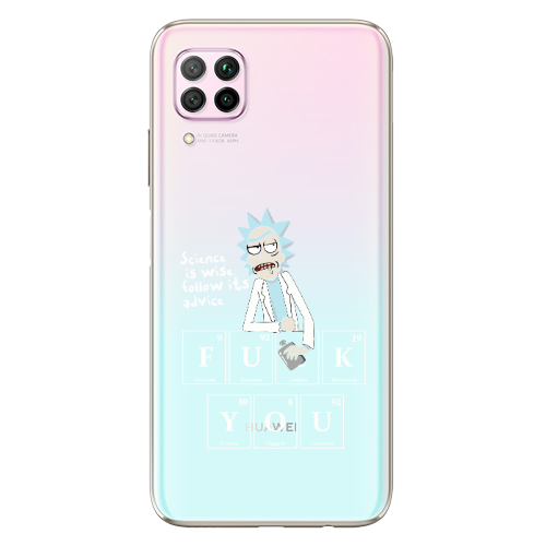 Huawei P40 Lite Rick Scince is wise Transparent Silicone TPU Θήκη