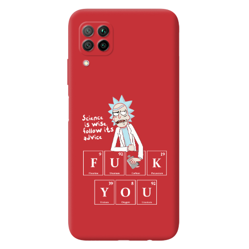 Huawei P40 Lite Rick Scince is wise Red Colored Silicone TPU Θήκη