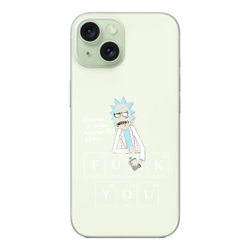 Apple iPhone 15 Plus Rick Scince is wise Transparent Silicone TPU Θήκη