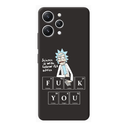 Xiaomi Redmi 12 Rick Scince is wise Black Colored Silicone TPU Θήκη