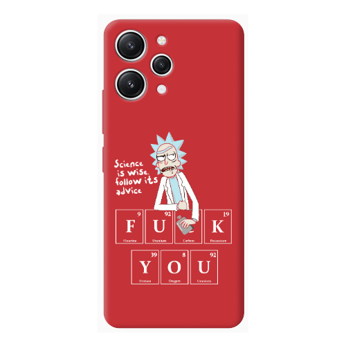 Xiaomi Redmi 12 Rick Scince is wise Red Colored Silicone TPU Θήκη