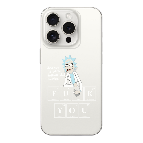 Apple iPhone 15 Pro Max Rick Scince is wise Transparent Silicone TPU Θήκη