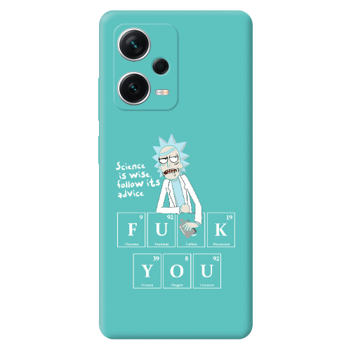 Xiaomi Poco X5 Rick Scince is wise Turquoise Colored Silicone TPU Θήκη
