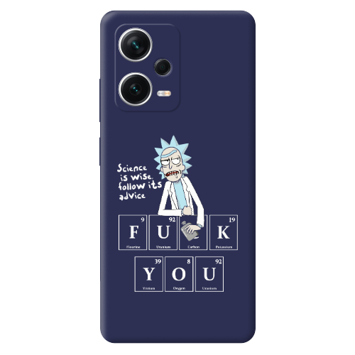Xiaomi Poco X5 Rick Scince is wise Dark blue Colored Silicone TPU Θήκη